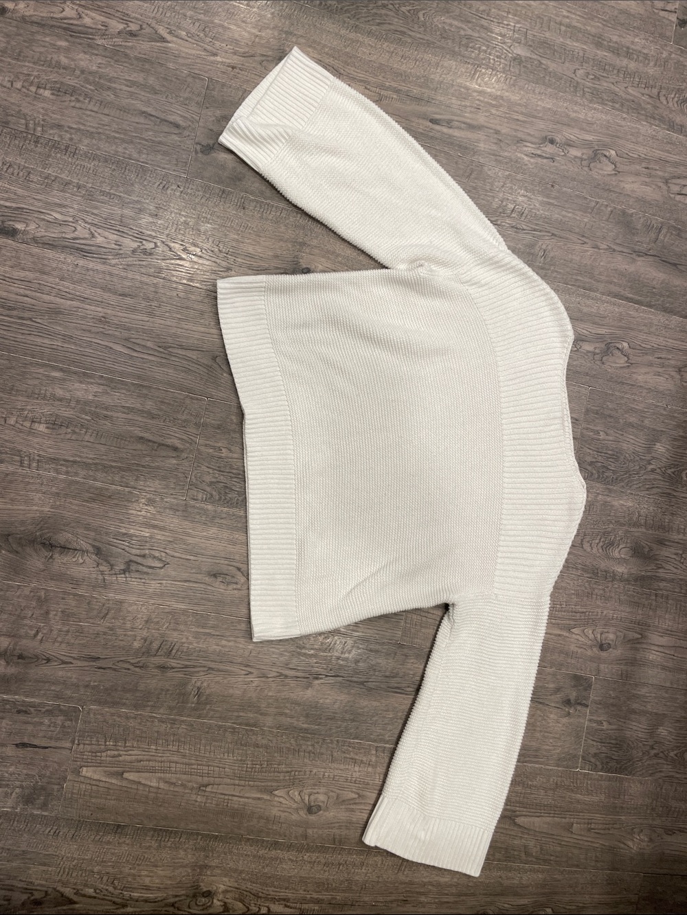LOFT Boxy Ivory Knit Sweater